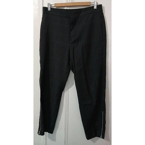 Allsaints mens size 30 fine wool gray trouser pants zipper ankle - Picture 2 of 9